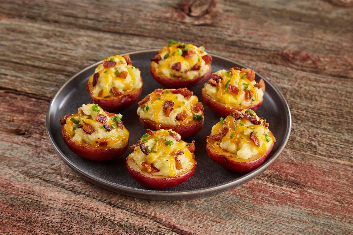 Loaded Twice Baked Red Potatoes