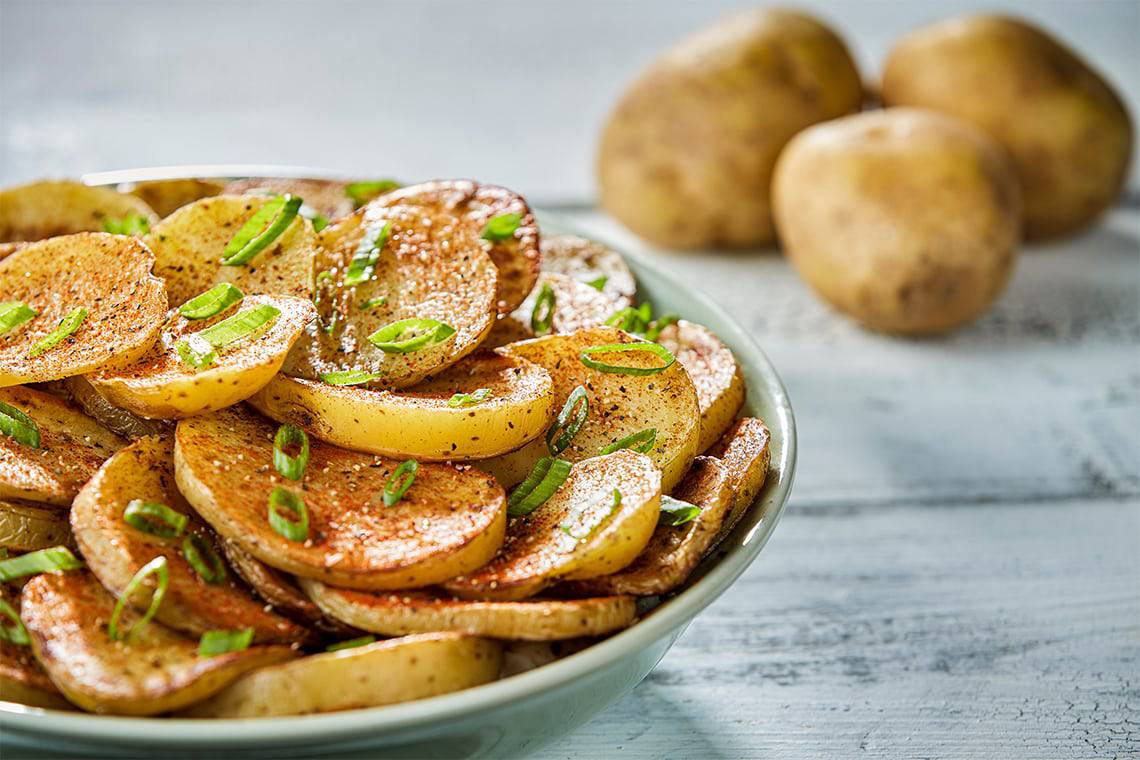 Sliced and Roasted Potatoes