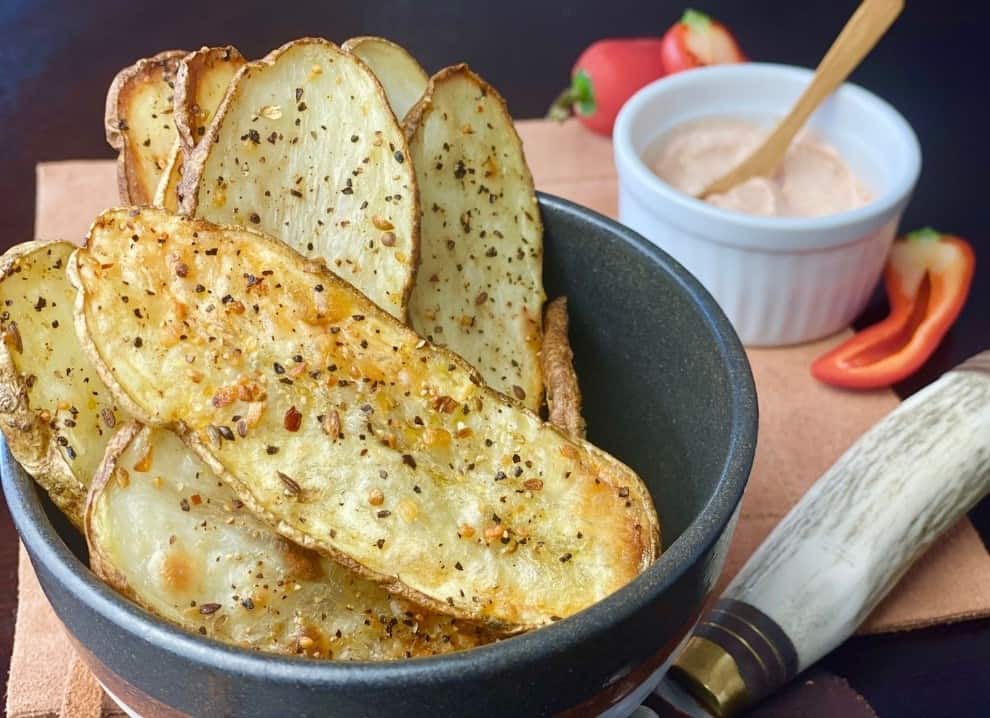 Air Fryer Outback Chips with Chipotle Sour Cream