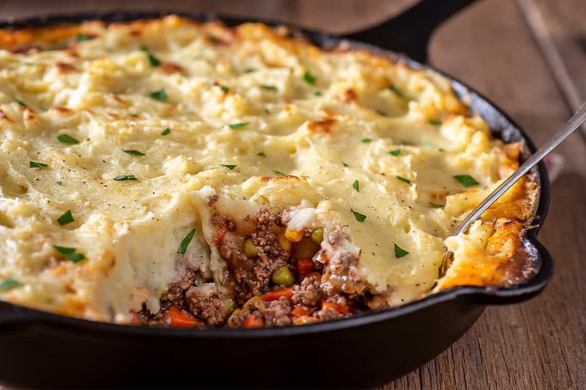 Shepherd's Pie with Irish Cheddar Mashed Potatoes