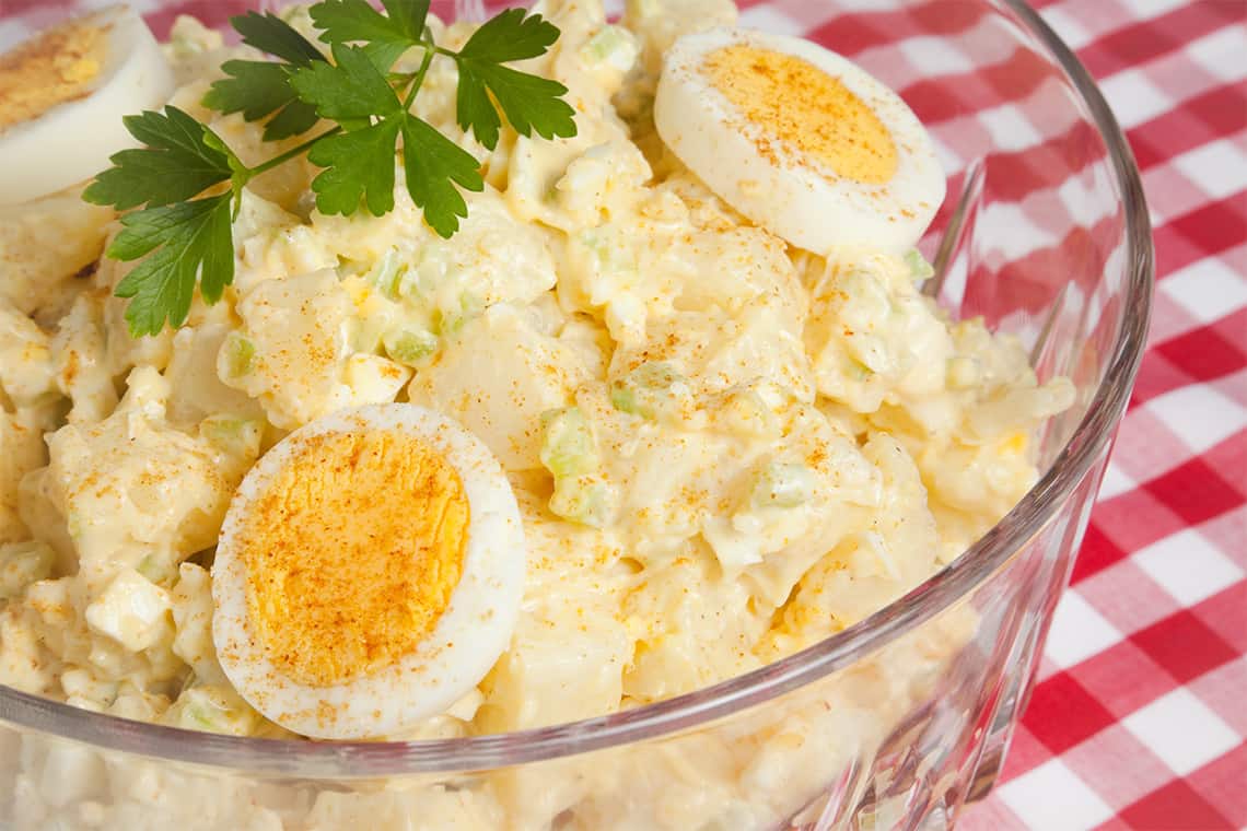 Traditional Potato Salad with Sea Salt and Mustard